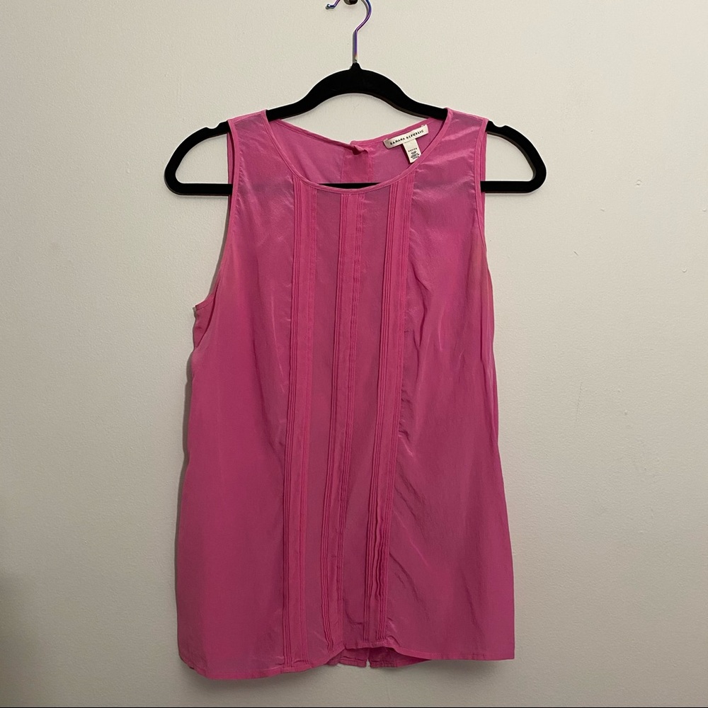 Banana Republic 100% Silk Pink Sleeveless Blouse